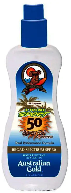 Australian Gold Xtreme Sport Spray Gel SPF 30 or 50, 8 oz