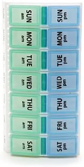 EZY Dose 7 Day AM/PM Travel Pill Container, Large