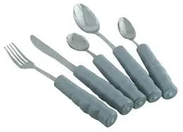 Alimed Weighted Handle Teaspoon - 1" Diameter, 8 oz Weight, Grey Stainless Steel