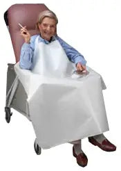 Alimed Smoker's Apron 39" x 44", Blue, Flame Proof