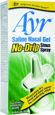 Ayr Saline Nasal Gel No-Drip Sinus Spray, 0.75 fl oz