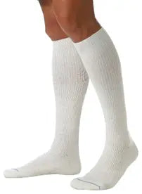 BSN Jobst Activewear Knee Compression Stockings, Large, 30-40 mmHg, Cool White