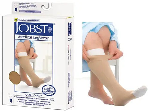 BSN Jobst UlcerCare 2-Part Compression System with Liner, 40 mmHg, Beige, Size 4X-Large