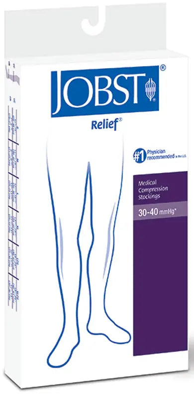 BSN Jobst Relief Knee-High Extra Firm Compression Stockings, Latex-Free