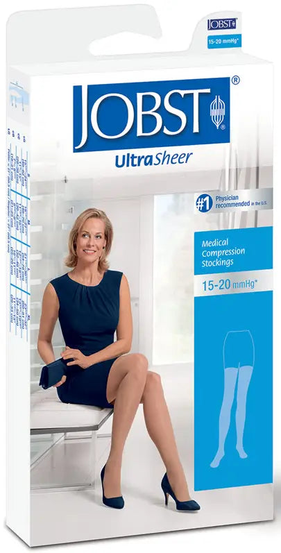 BSN Jobst Ultra-sheer Thigh High Compression Stockings - Large