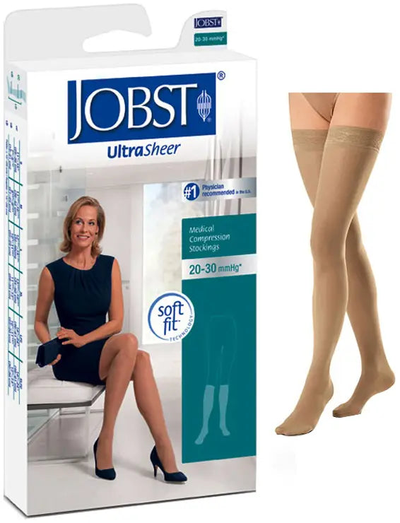 JOBST UltraSheer Sensitive Thigh-High Compression Stockings