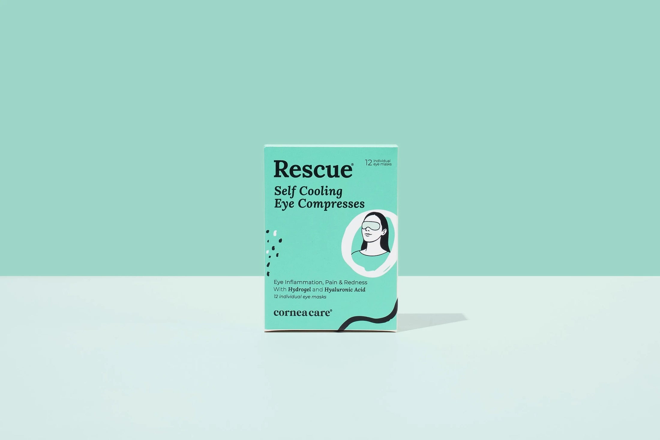 CorneaCare Rescue Self-Cooling Hydrogel Compresses, 12 Count