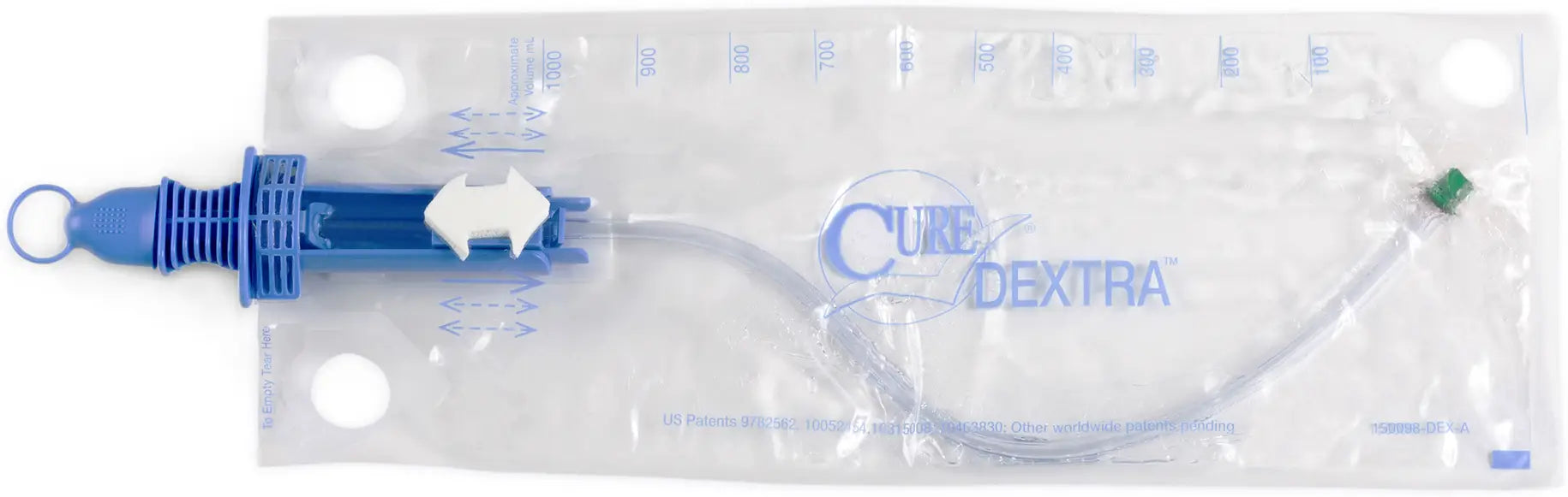 ConvaTec Cure Dextra Closed System Catheter, 14 FR Straight Tip