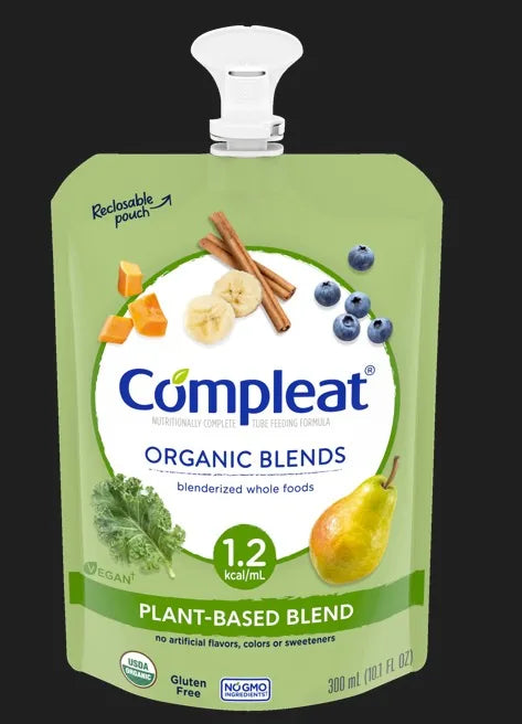 Nestle Compleat Organic Blends Plant-Based Tube Feeding Formula, 10.1 oz Pouch