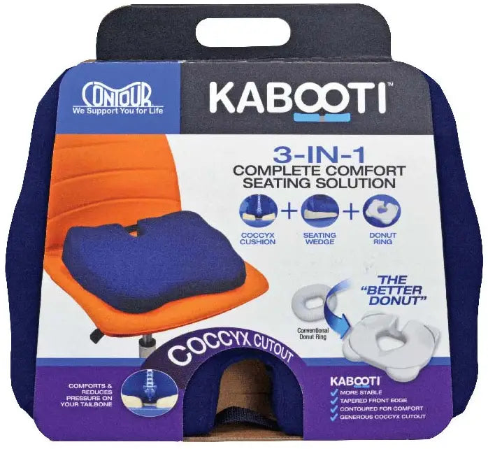 Kabooti Comfort Ring with Blue Cover, 17.5" x 13.5" x 3.25"