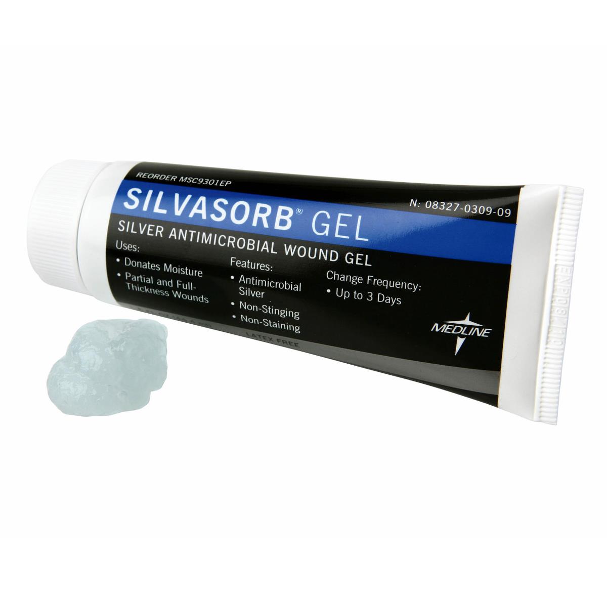 Medline SilvaSorb Antimicrobial Hydrogel with Ionic Silver, 3 oz