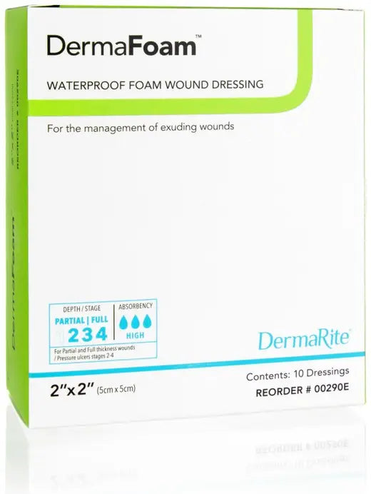 DermaRite Waterproof Foam Wound Dressing