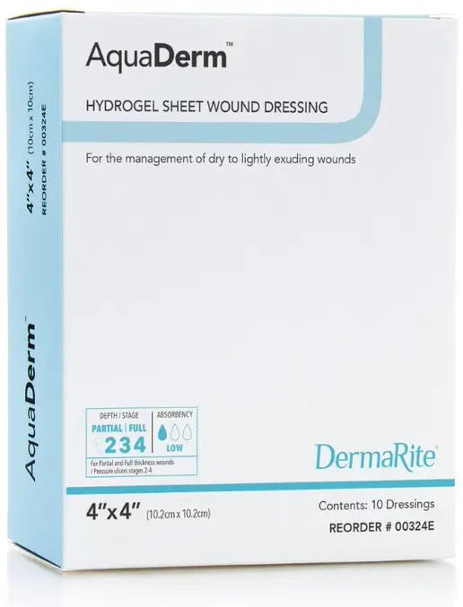 DermaRite AquaDerm Hydrogel Sheet Wound Dressing