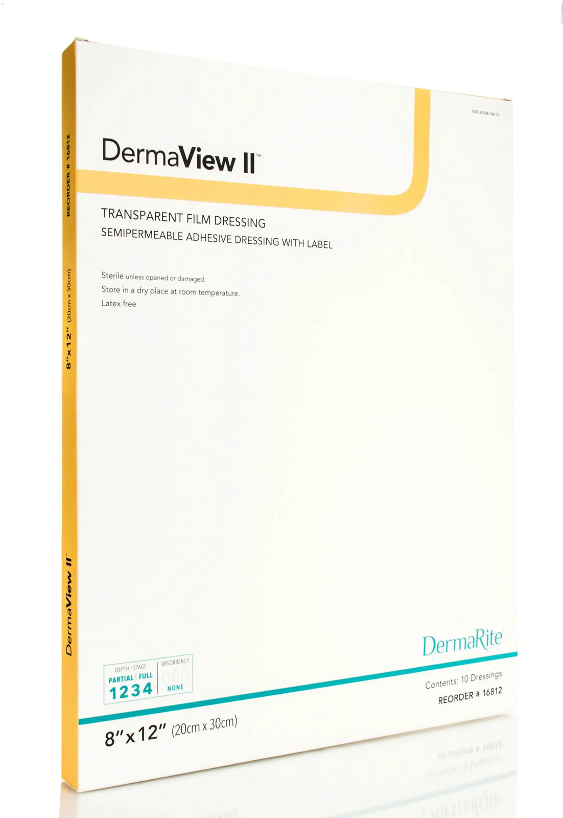 DermaRite DermaView II Transparent Film Frame — Adhesive Wound Dressing