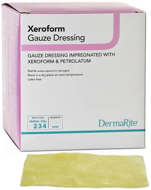 DermaRite Xeroform Gauze Wound Dressing