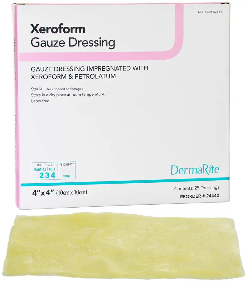 DermaRite Xeroform Gauze Wound Dressing