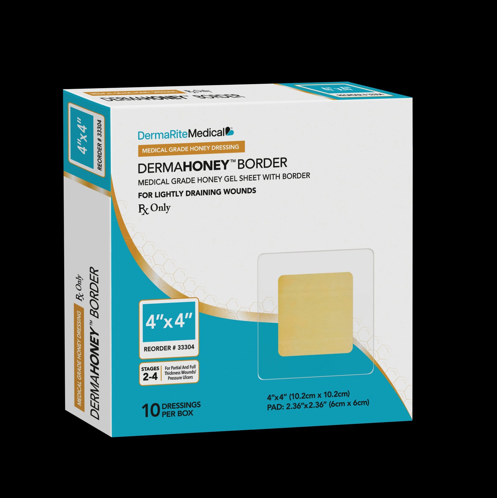 DermaHoney Border Hydrogel Wound Dressing