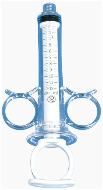 DeRoyal Angiographic 3-Ring Control Syringe, 12 mL, Male Rotator