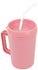 Dynarex 34 oz Insulated Bedside Carafe with Lid and Straw - Mauve