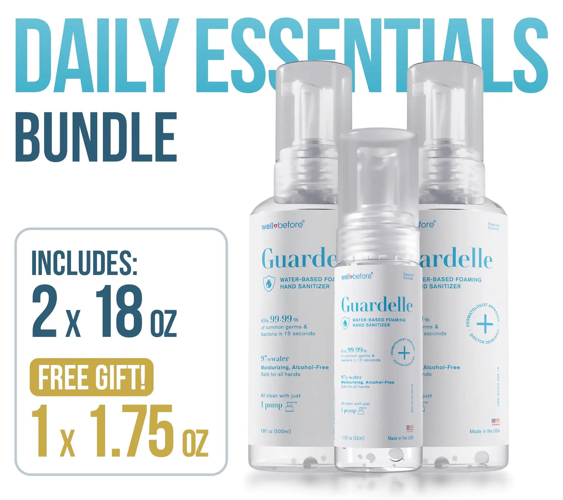 Guardelle Water-Based Foaming Hand Sanitizer Bundles