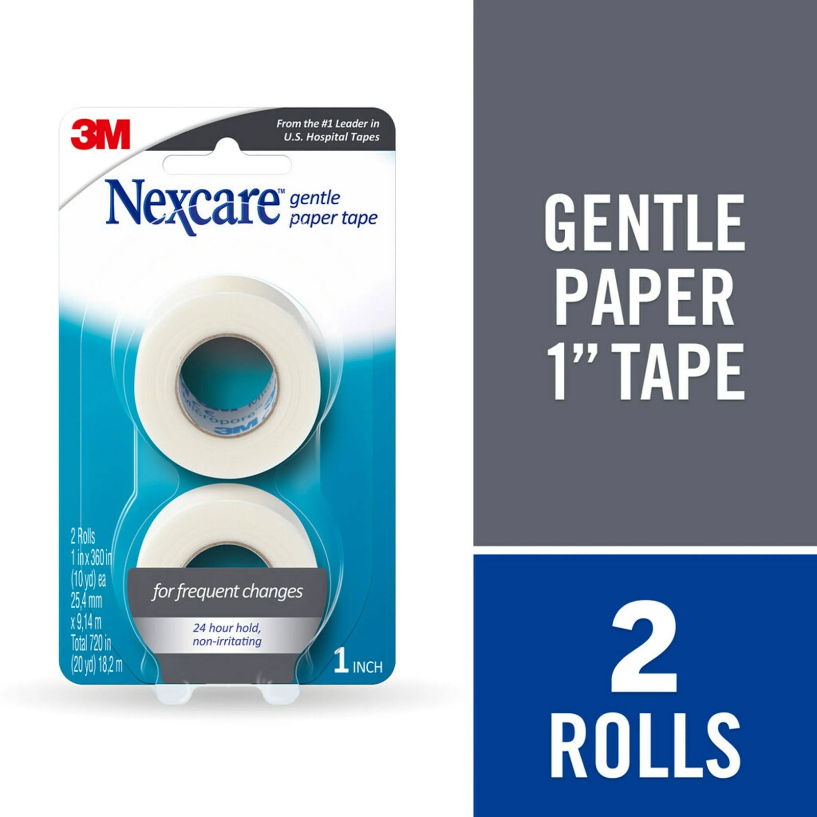 3M Nexcare Gentle Paper First Aid Tape, 1 in x 10 yds