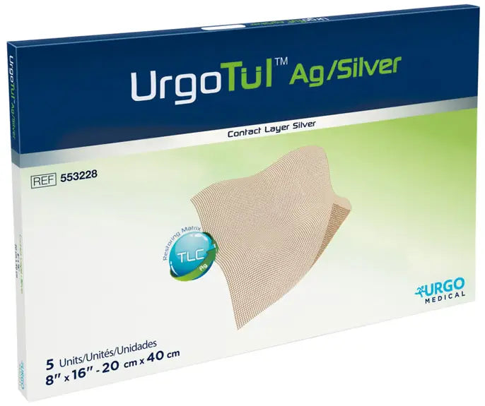 UrgoTul Ag Silver Contact Layer Wound Dressing 8" x 16"