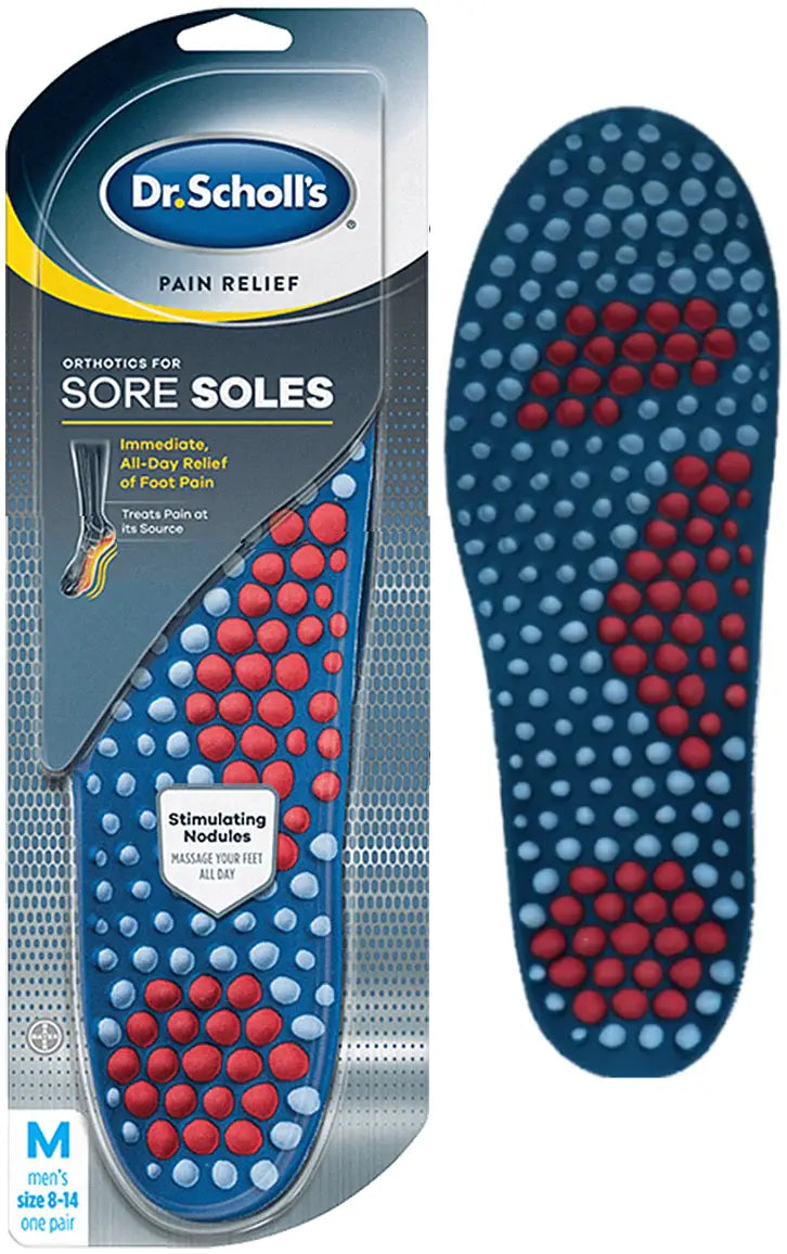 Dr. Scholl's Pain Relief Orthotics for Sore Soles for Men - Sizes 8-14