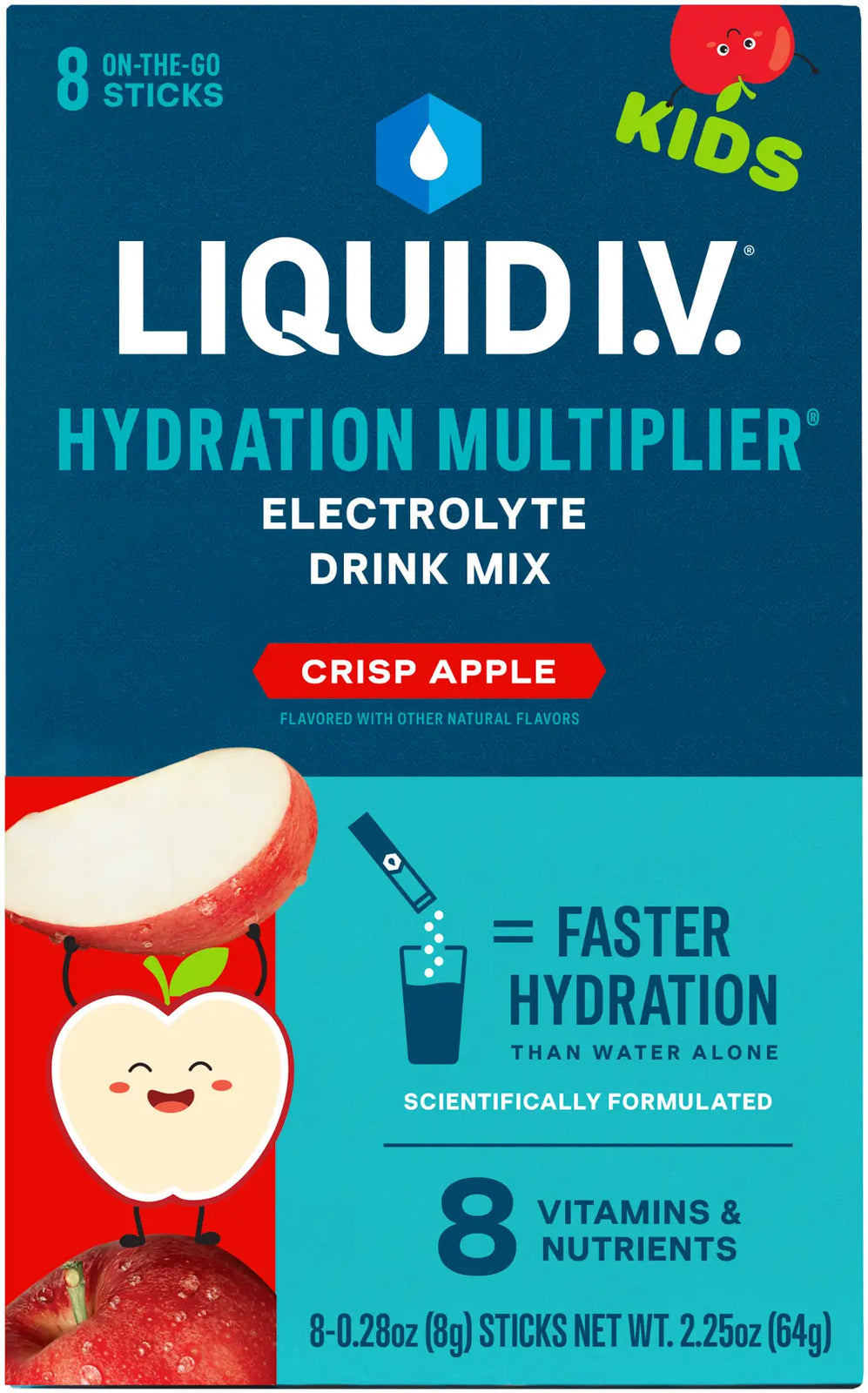 Liquid I.V. Hydration Multiplier Kids - Crisp Apple Electrolyte Drink Mix