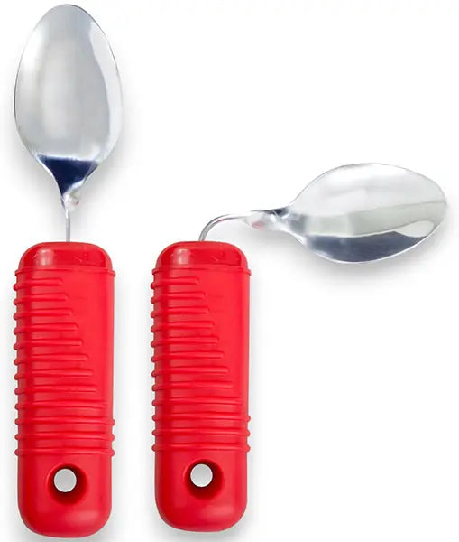 Essential Medical Supply Power of Red Bendable Spoon with Large Grip Handle