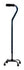 Designer Quad Cane with Small Base and Adjustable Height