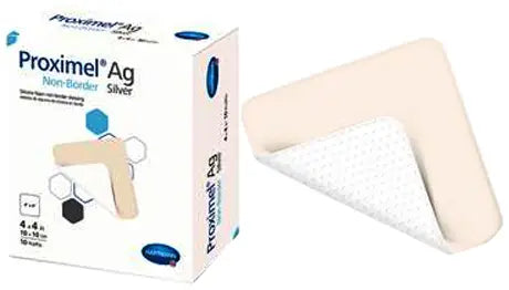 Hartmann Proximel Non-Border Ag Silicone Foam Dressing 4x4 inch