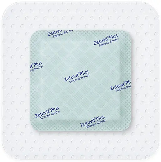 Hartmann Zetuvit Plus Silicone Border Superabsorbent SAP Dressing with Silicone Adhesive