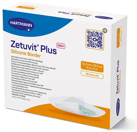 Hartmann Zetuvit Plus Silicone Border Superabsorbent SAP Dressing