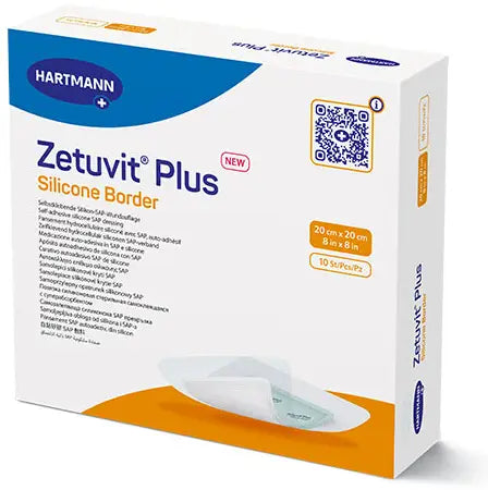 Hartmann Zetuvit Plus Silicone Border Superabsorbent SAP Dressing