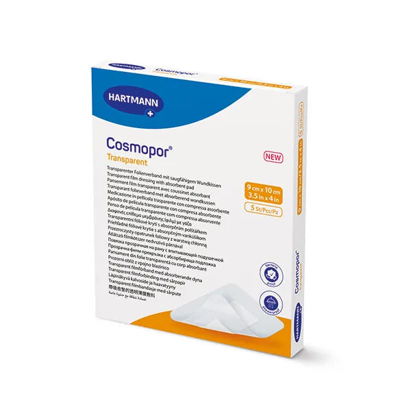 HARTMANN Cosmopor Transparent Film Dressing, 3.5" x 4"