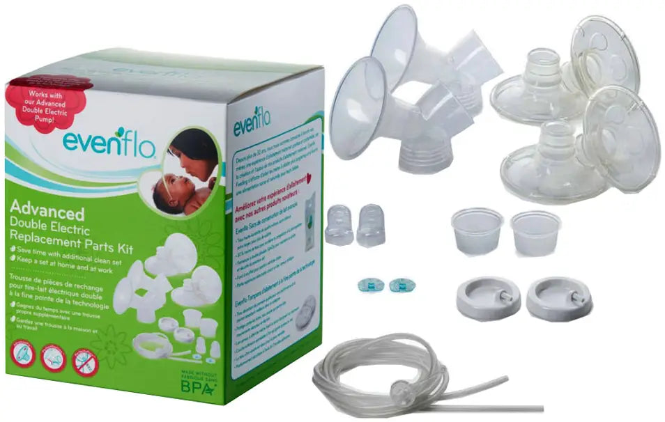 Evenflo Advanced Pump Replacement Parts Kit with Multiple Flange Sizes
