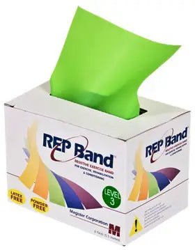 Fabrication Enterprises REP Band Latex-Free Exercise Band, 6 Yard Roll, 4" Width