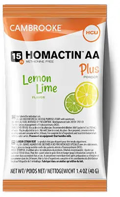 Cambrooke Foods Homactin AA Plus Powder Lemon Lime Flavor - 30 Packets