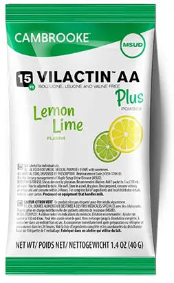 Vilactin AA Plus Powder 15 Lemon Lime Medical Food for MSUD