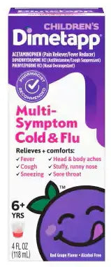Children's Dimetapp Multi-Symptom Cold & Flu Grape 4 oz