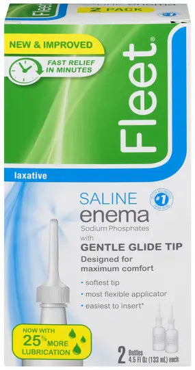 Fleet Saline Enema for Adult Constipation Relief, 4.5 oz