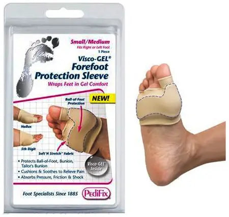 PediFix Visco-GEL Forefoot Protection Sleeve, Small/Medium
