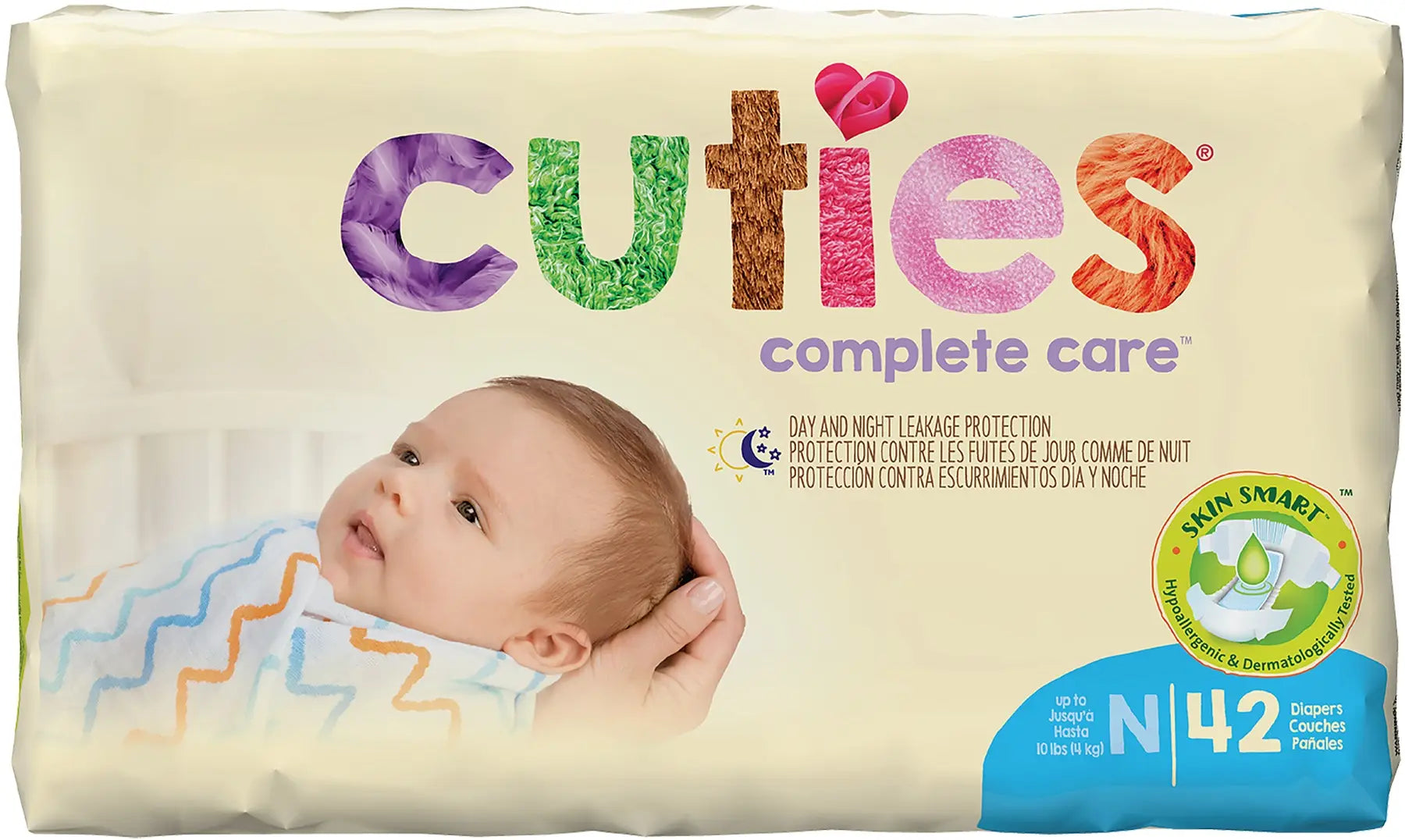 First Quality Cuties Complete Care Baby Diapers — Newborn to Size 7