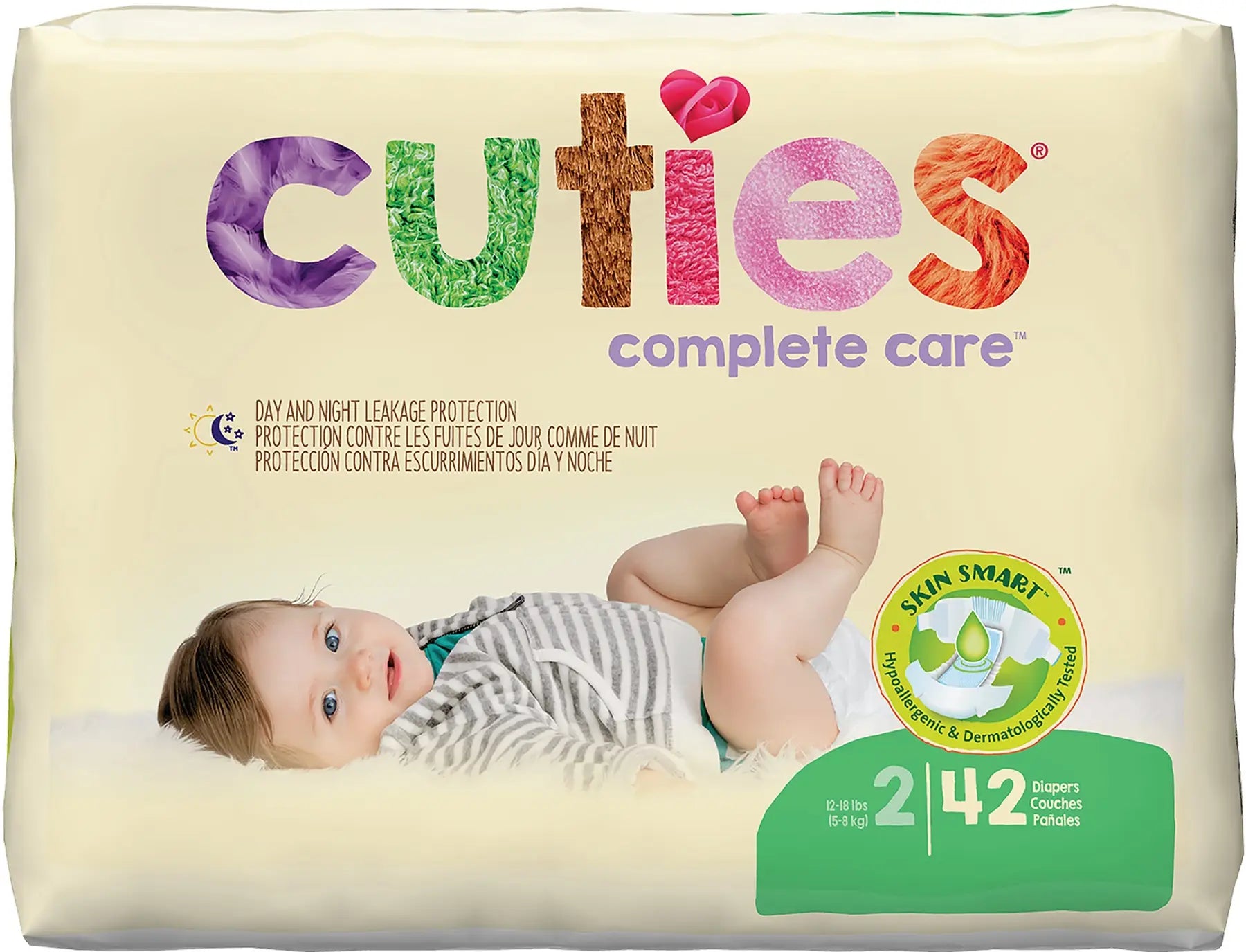 First Quality Cuties Complete Care Baby Diapers — Newborn to Size 7