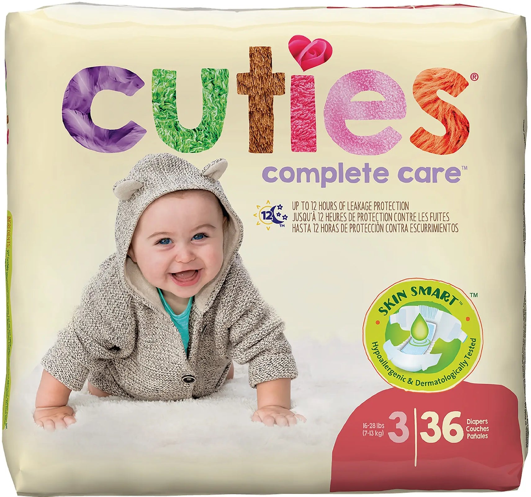First Quality Cuties Complete Care Baby Diapers — Newborn to Size 7