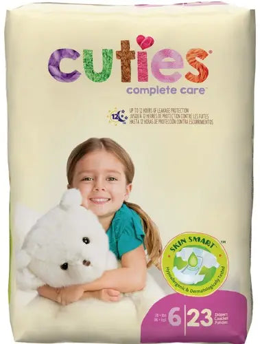 First Quality Cuties Complete Care Baby Diapers — Newborn to Size 7