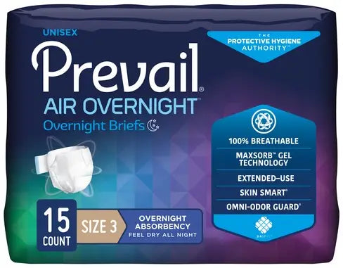 Prevail Air Overnight Adult Briefs