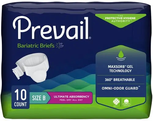 Prevail Bariatric Adult Briefs - Size A, B, C