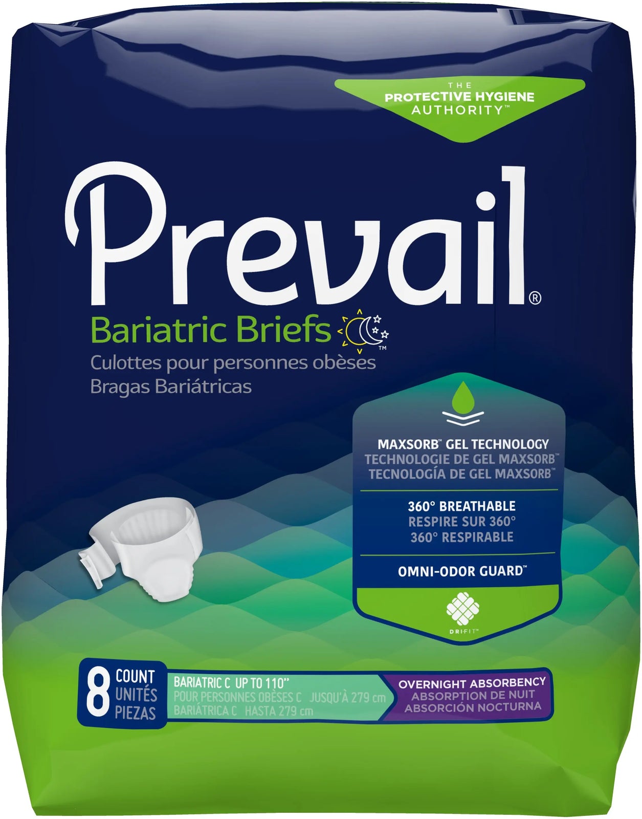 Prevail Bariatric Adult Briefs - Size A, B, C