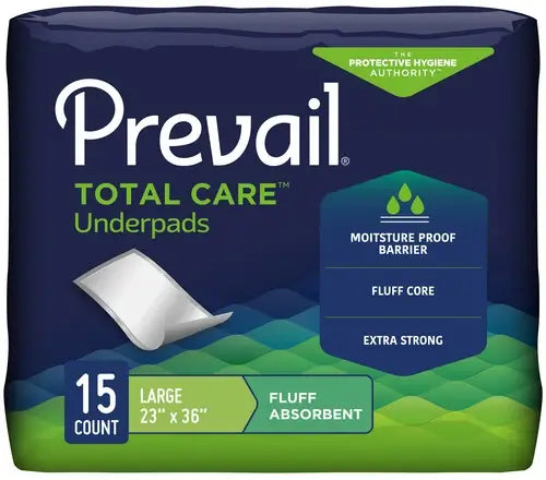 First Quality Prevail Incontinence Fluff Underpads, 23" X 36"